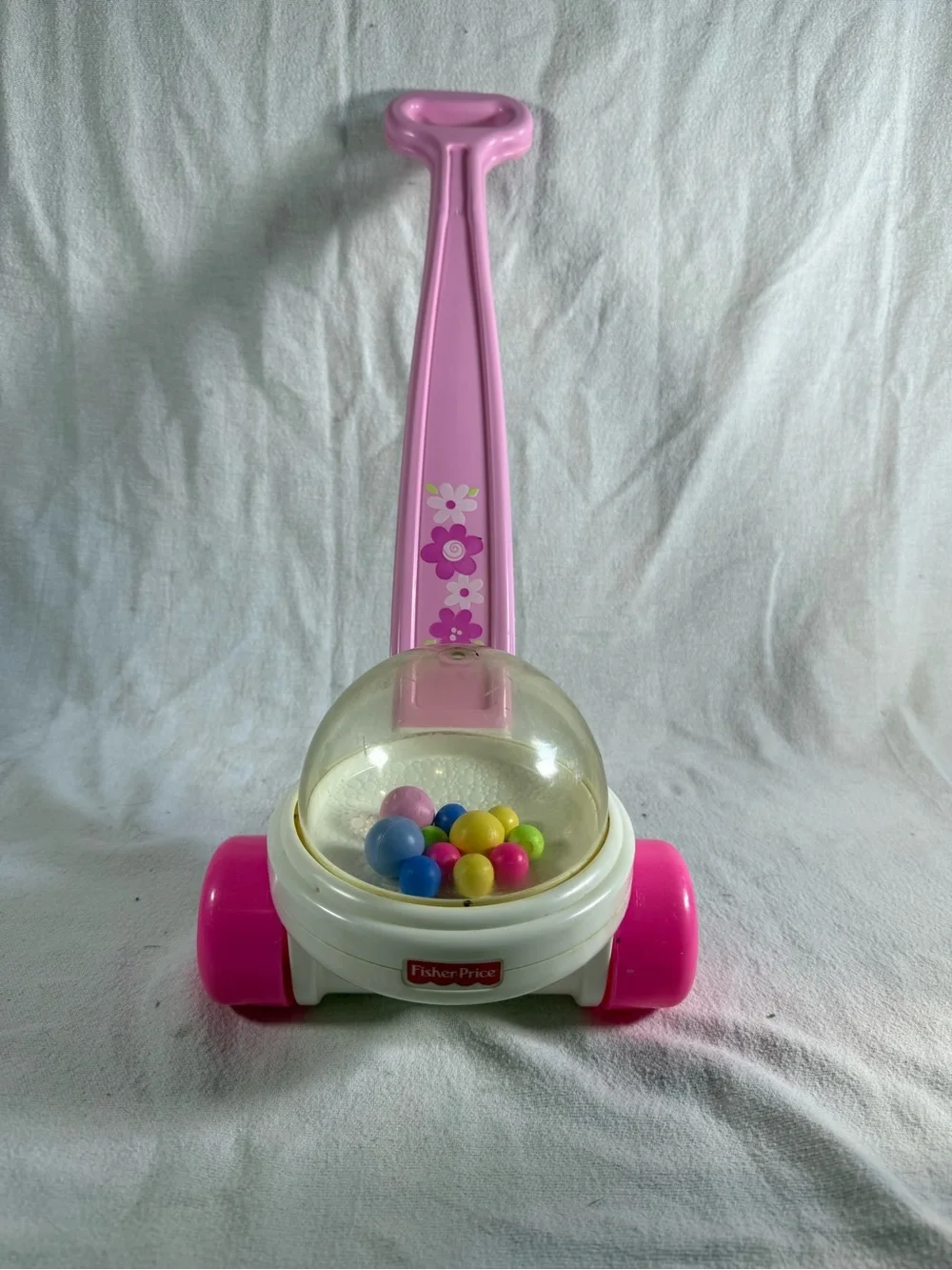 Fisher-Price Pink Push Pull Corn Popper Toddler Toy